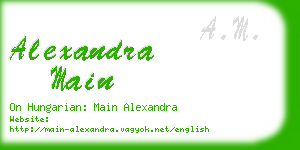 alexandra main business card